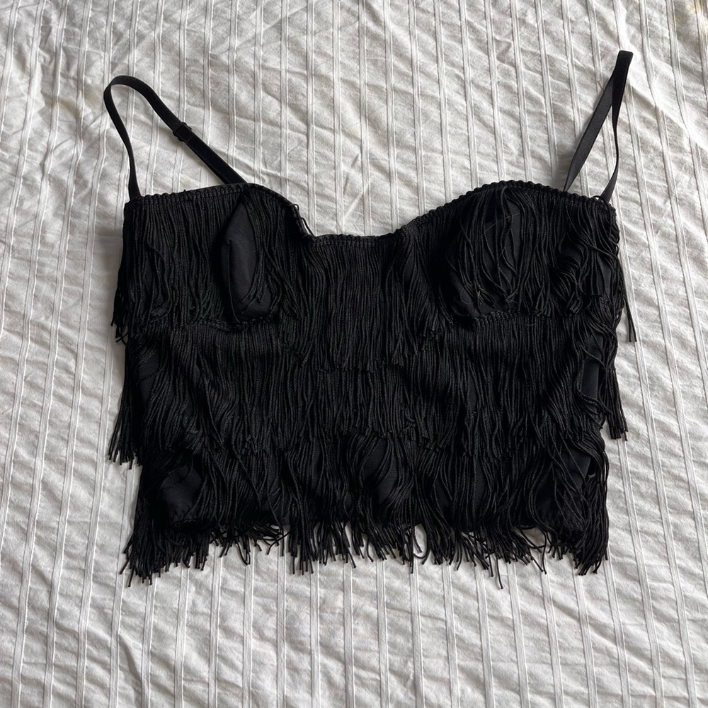 Victoria Secret Fringe Bustier Top